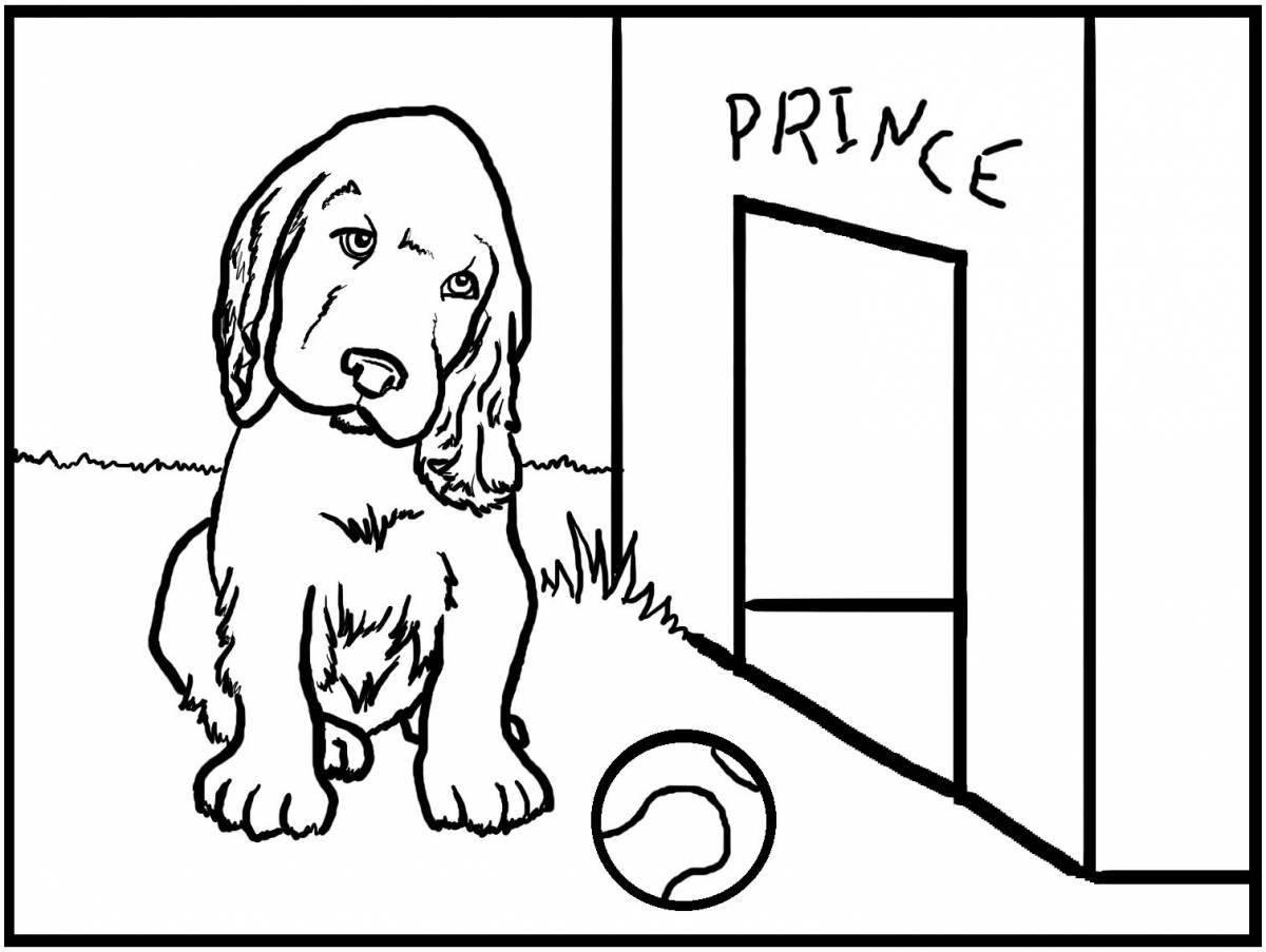 Zani dog house coloring page