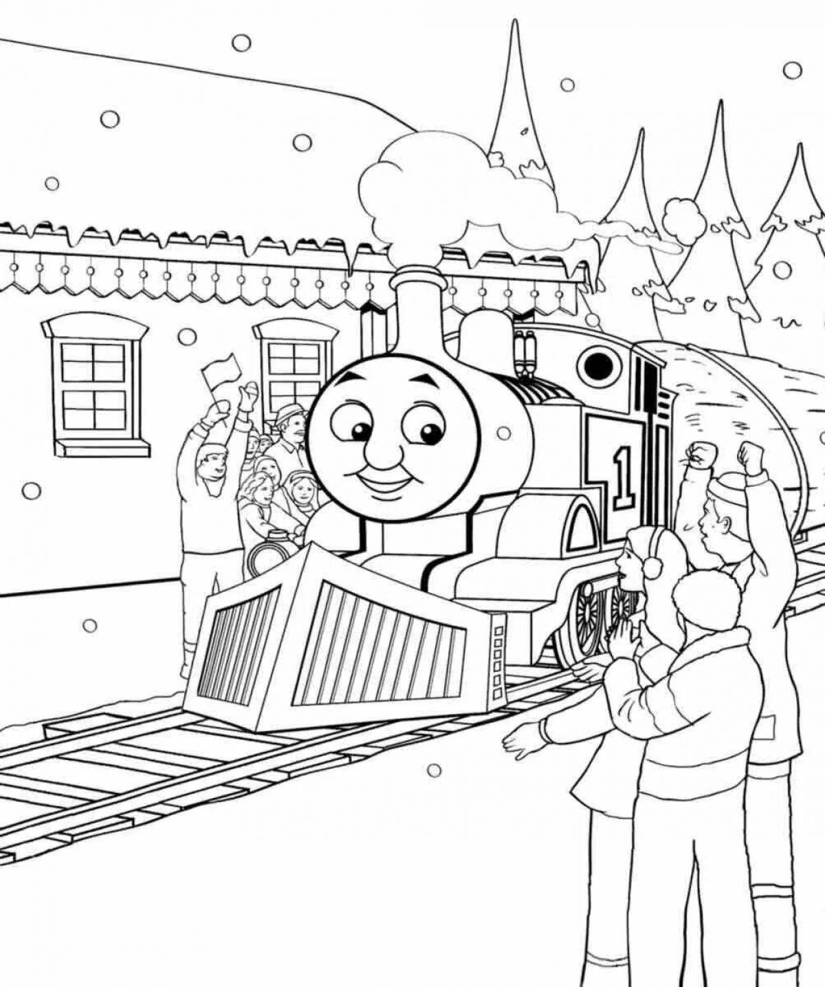 Great train station coloring pages for kids