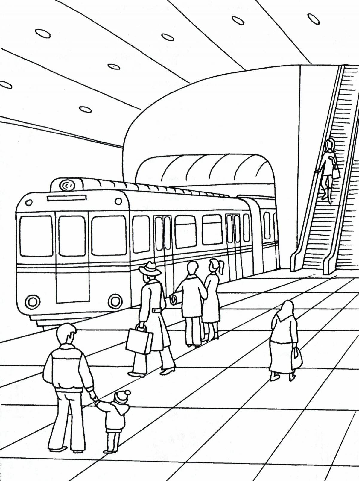Amazing train station coloring pages for kids