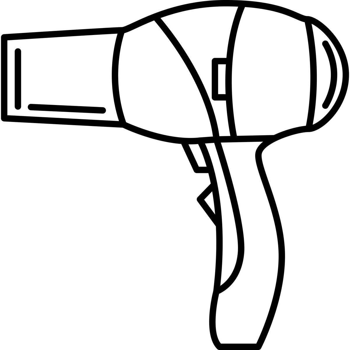 Fun coloring with hair dryer for kids