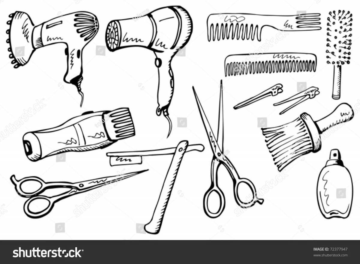 Great baby hair dryer coloring page