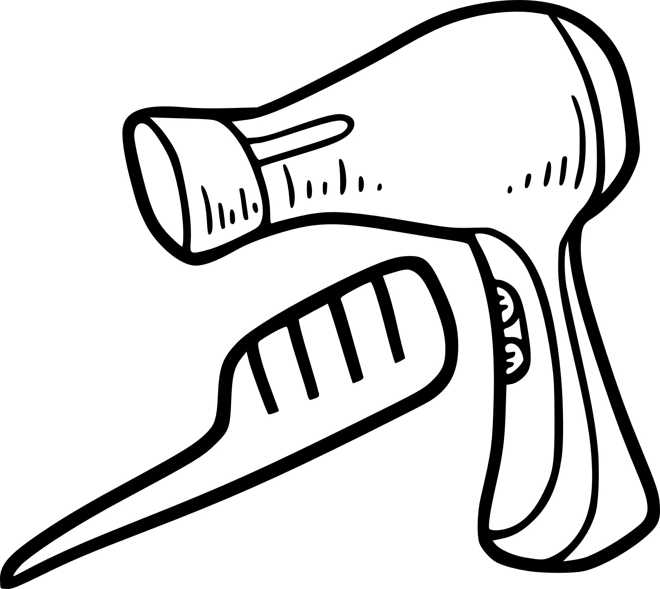Fancy hair dryer coloring page for kids