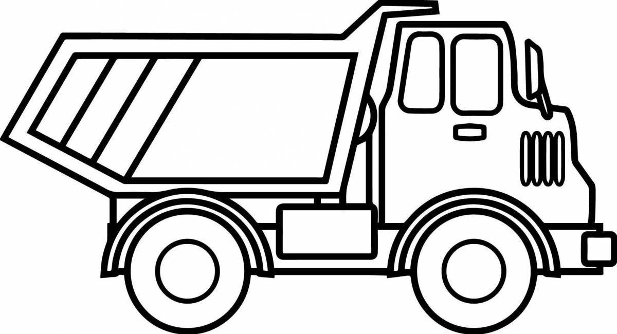 Coloring page of dazzling van for toddlers