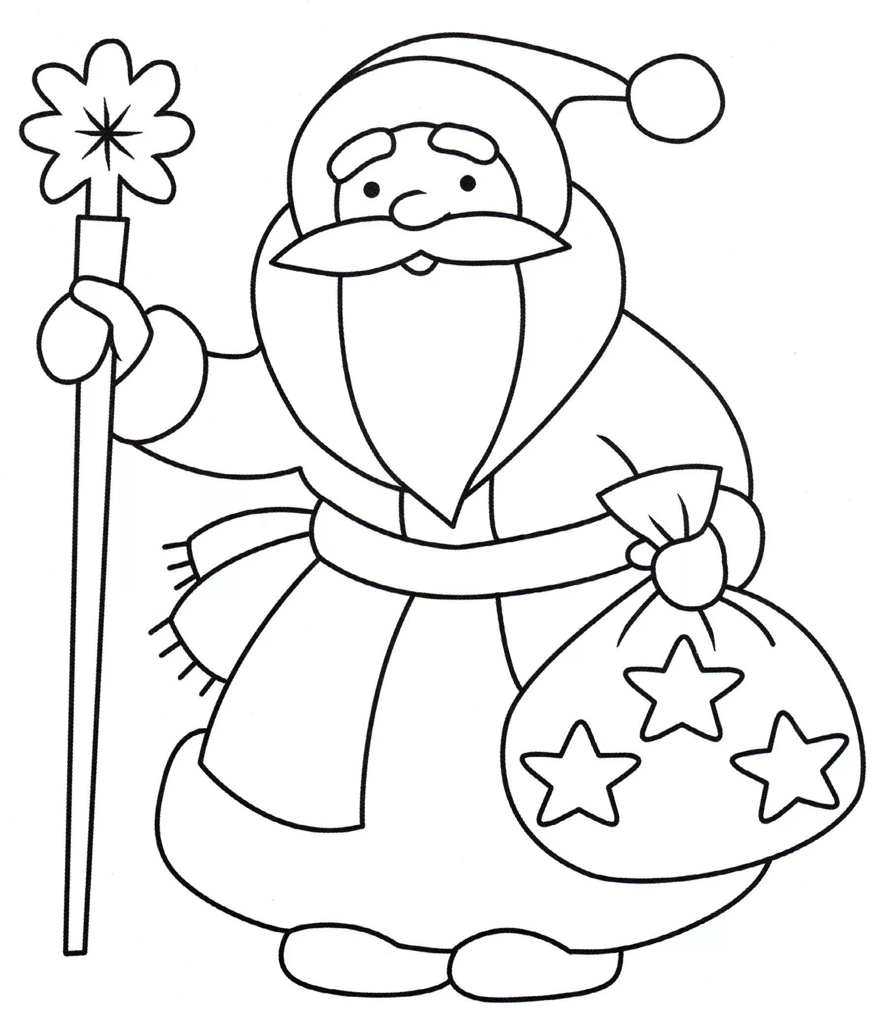 Coloring quirky santa claus