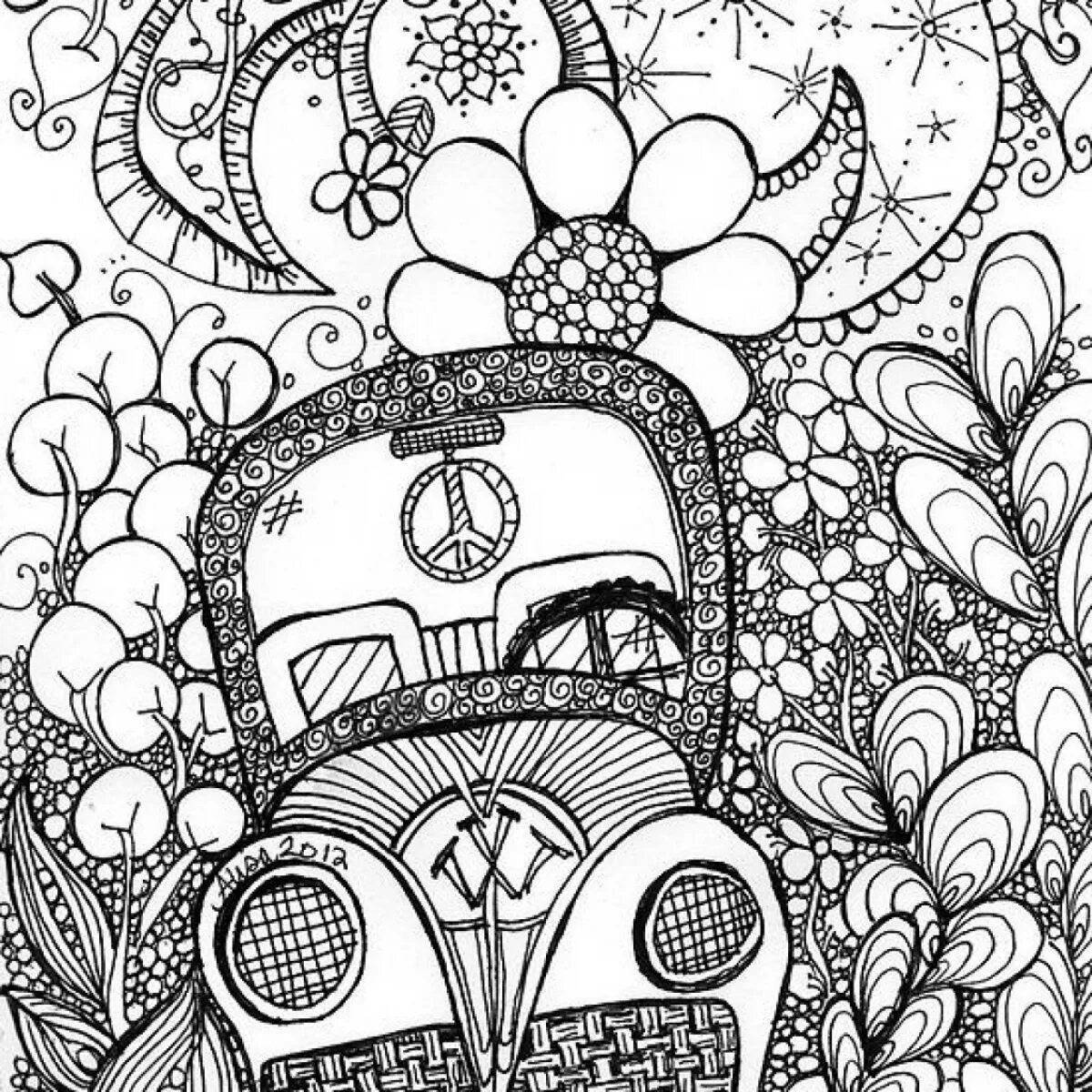 Fun anti-stress coloring book