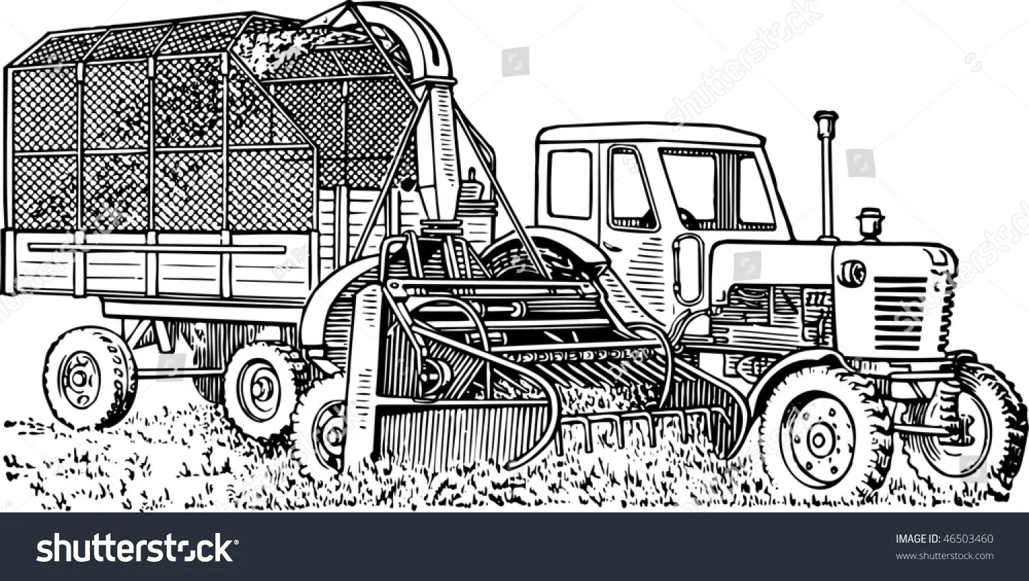 Tractor with cart #11