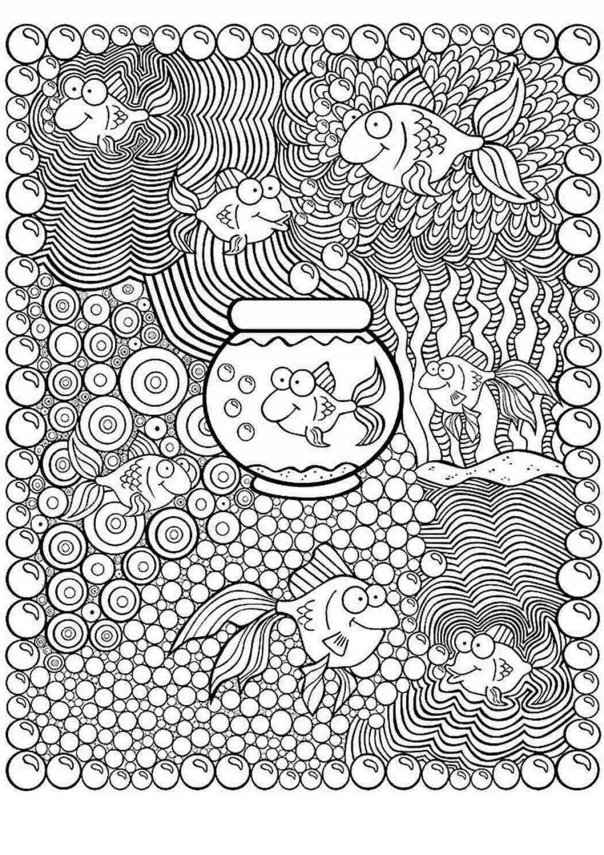 Relaxing coloring book for children