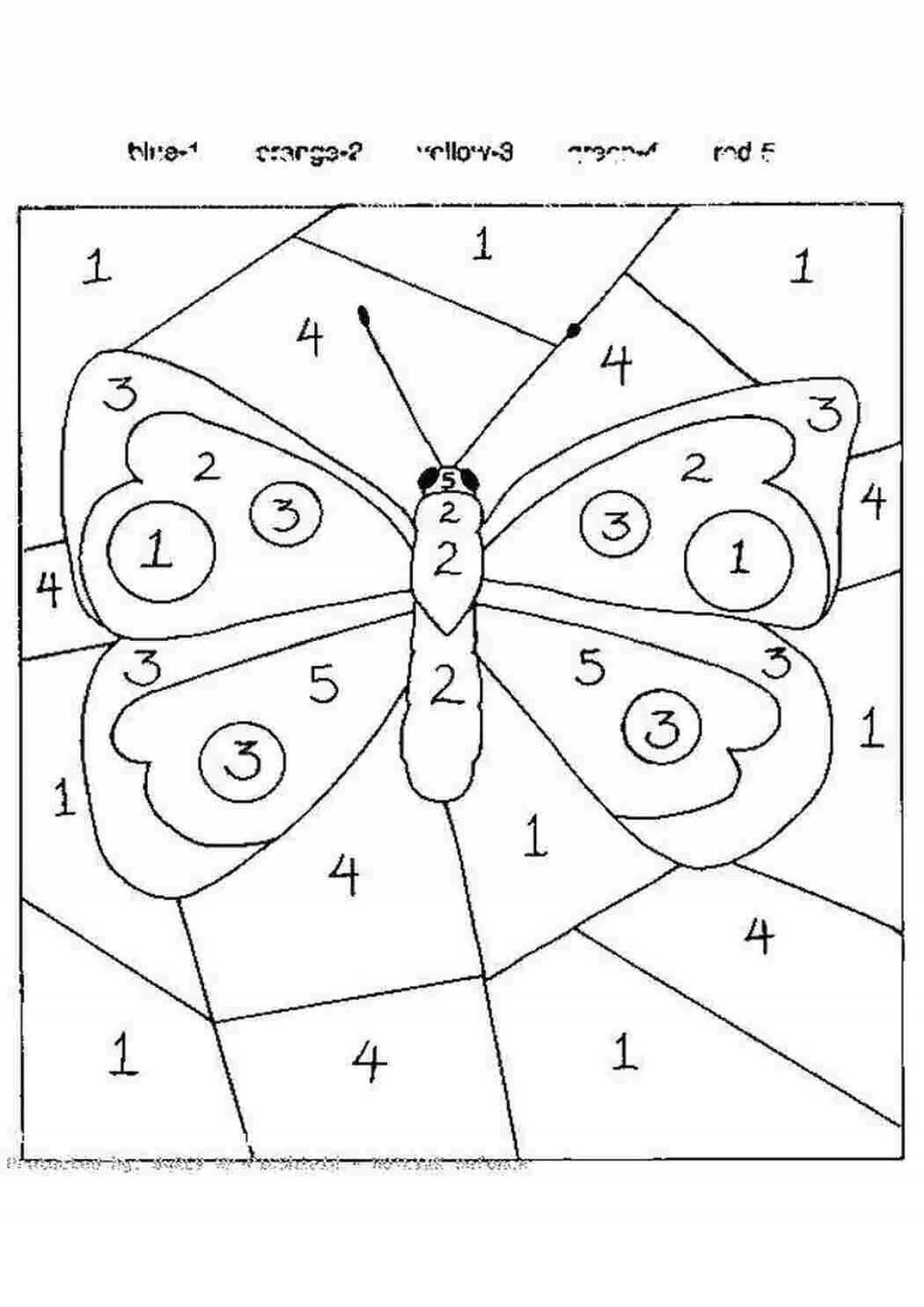 Бабочка по цифрам #4