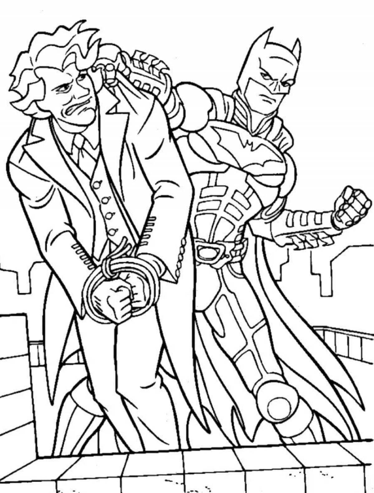 Batman and Joker intense coloring