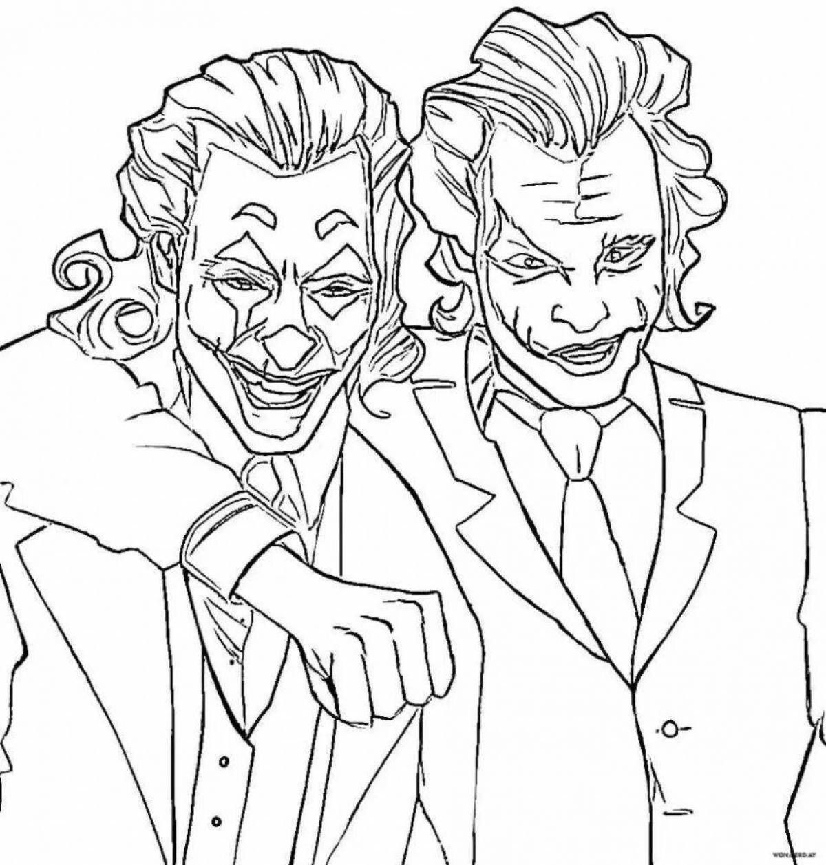 Fun coloring book batman and joker