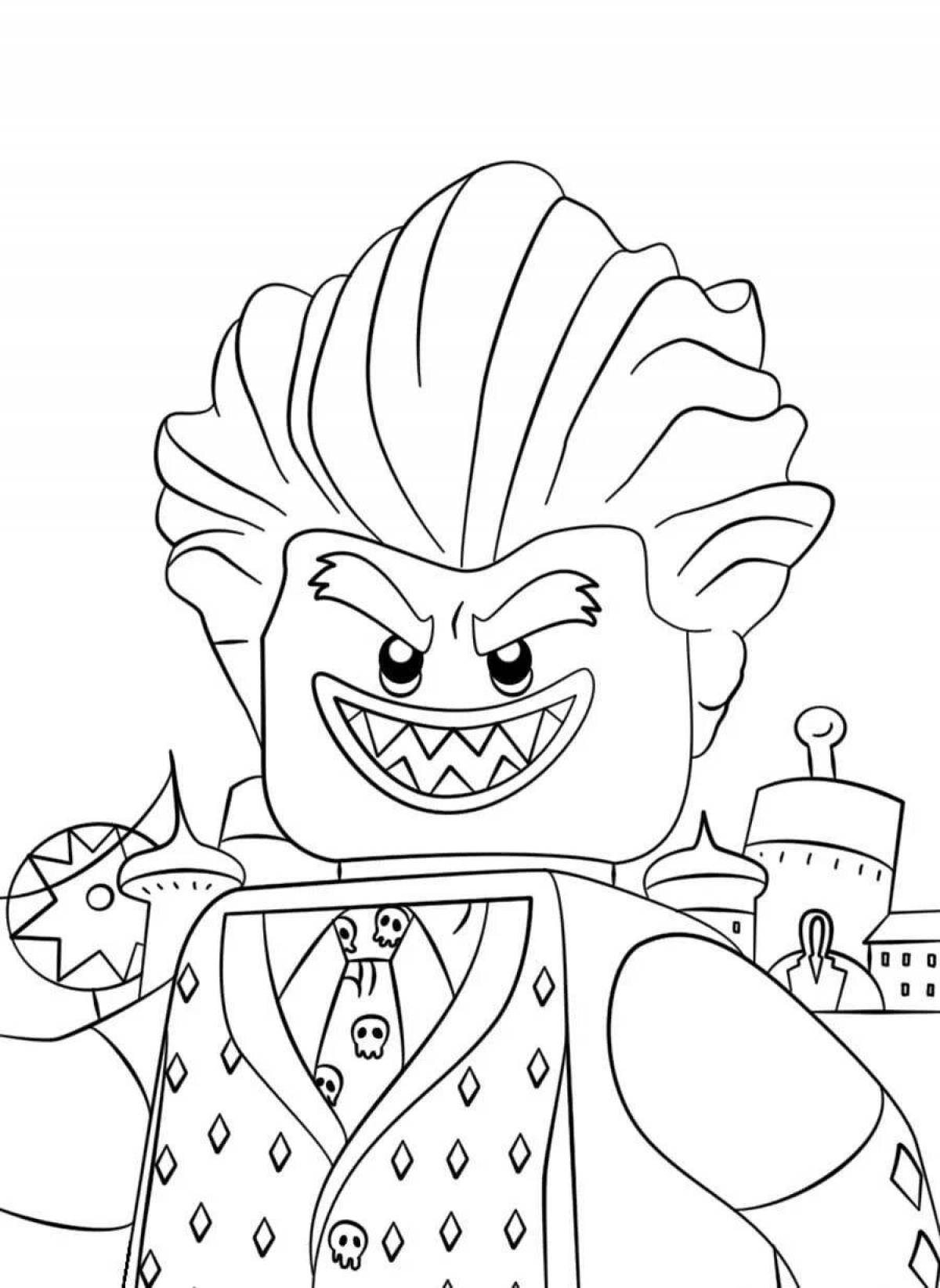 Charming batman and joker coloring page