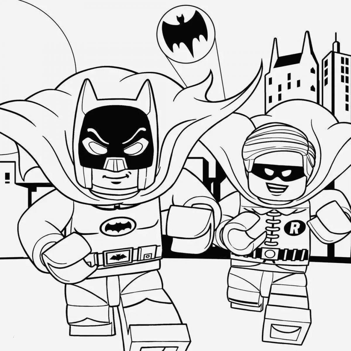 Раскраска сказочный бэтмен и джокер