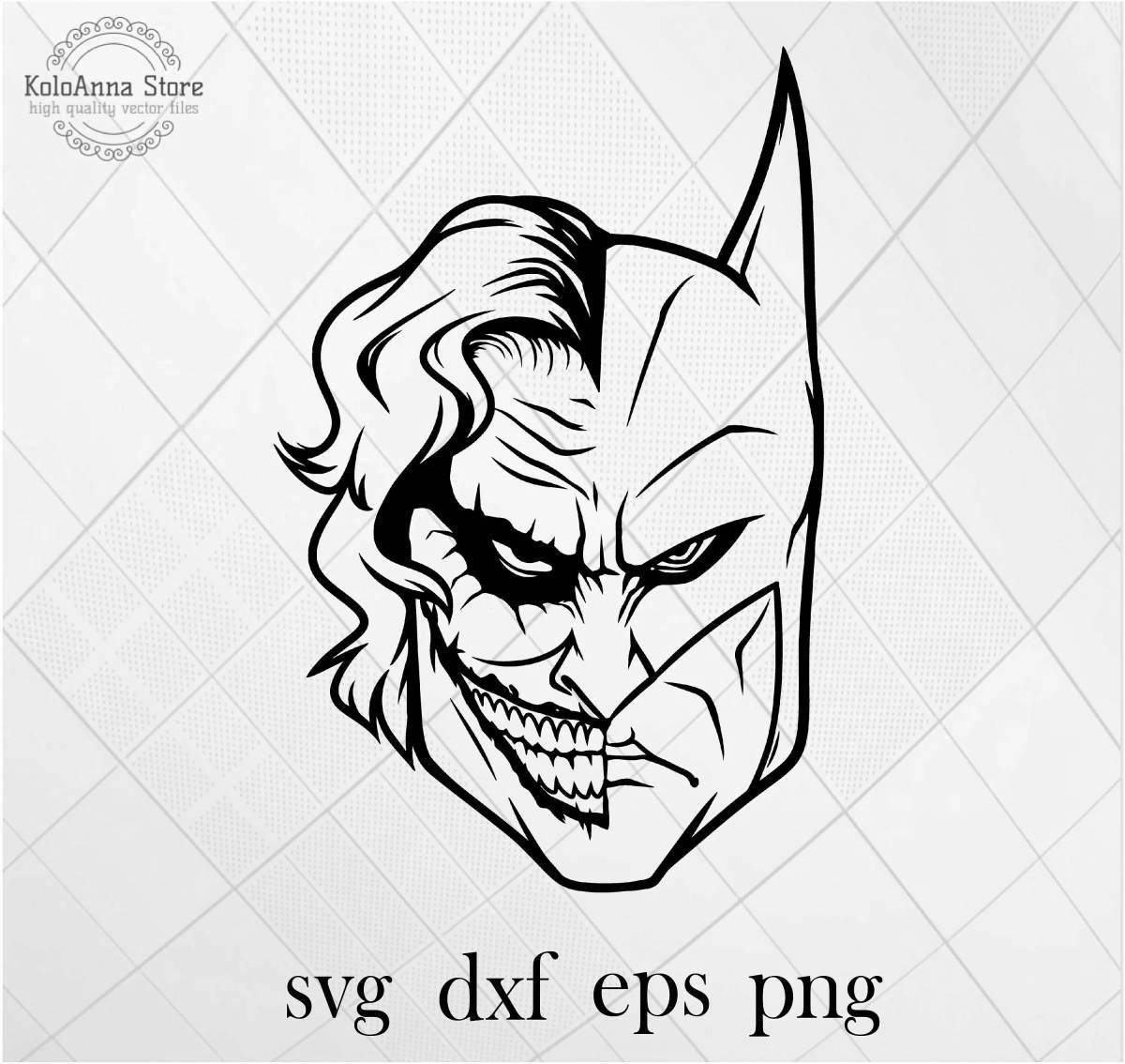 Attractive batman and joker coloring book