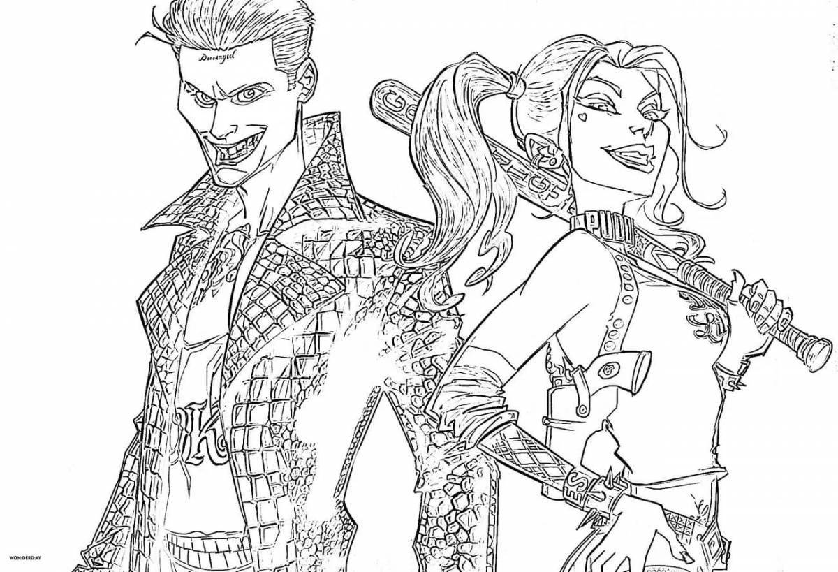 Royal batman and joker coloring page
