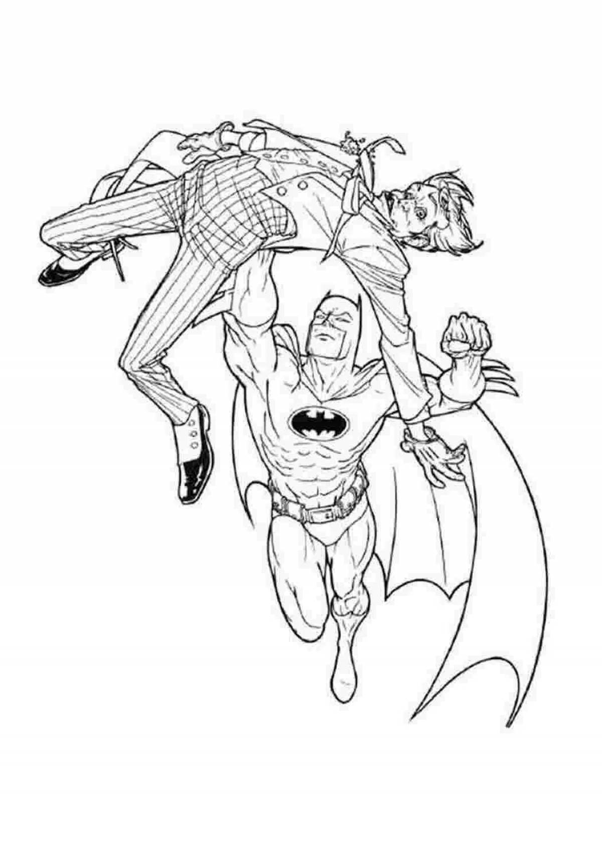 Coloring page nice batman and joker