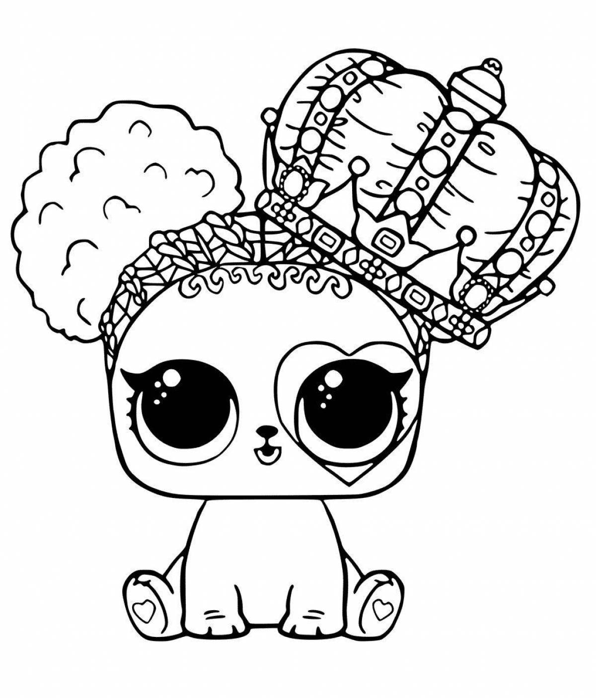 Adorable lol doll coloring page