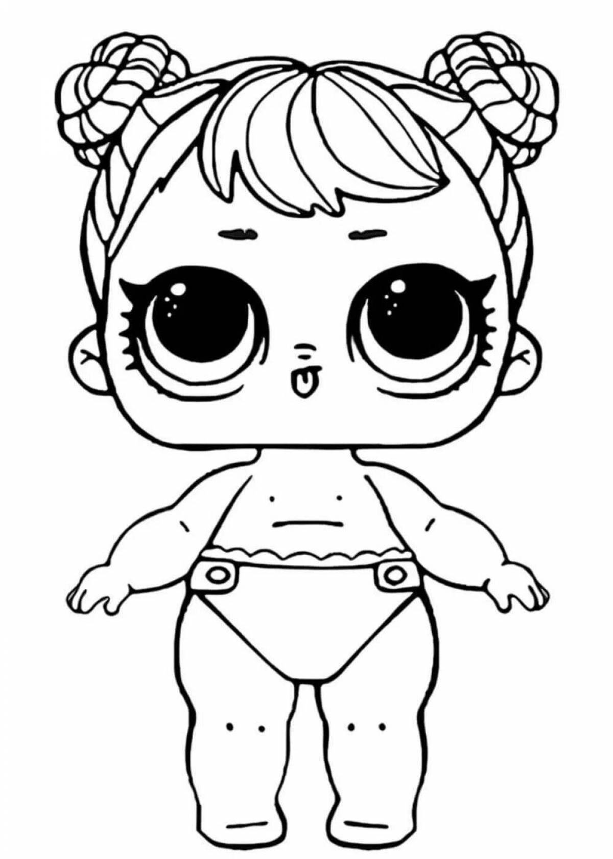 Playful lol doll drawing