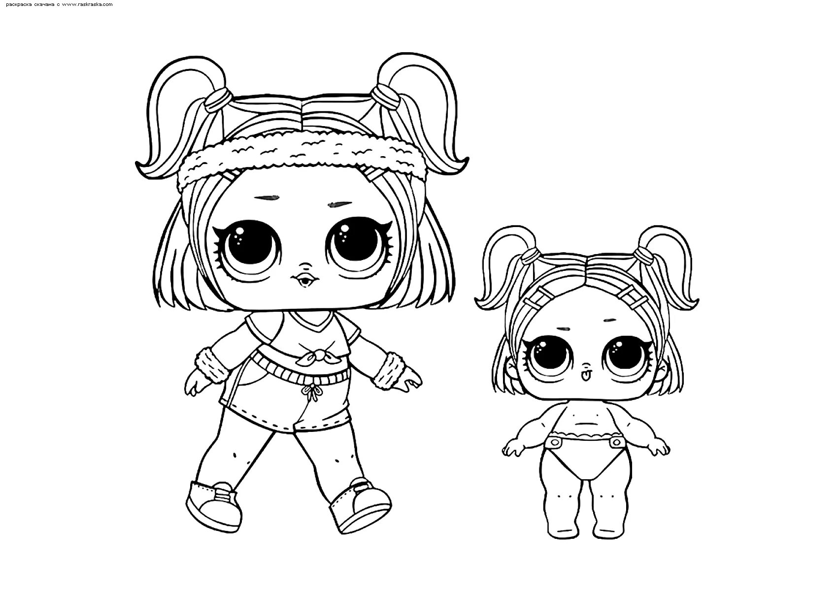 Playful lol doll sketch