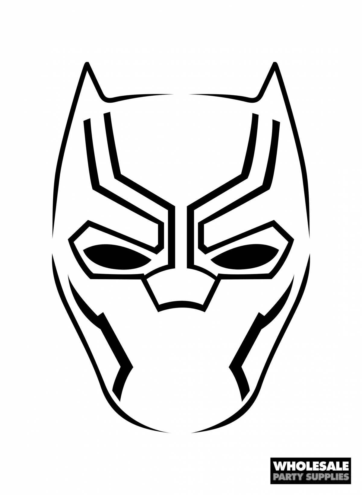 Iron man mask coloring page