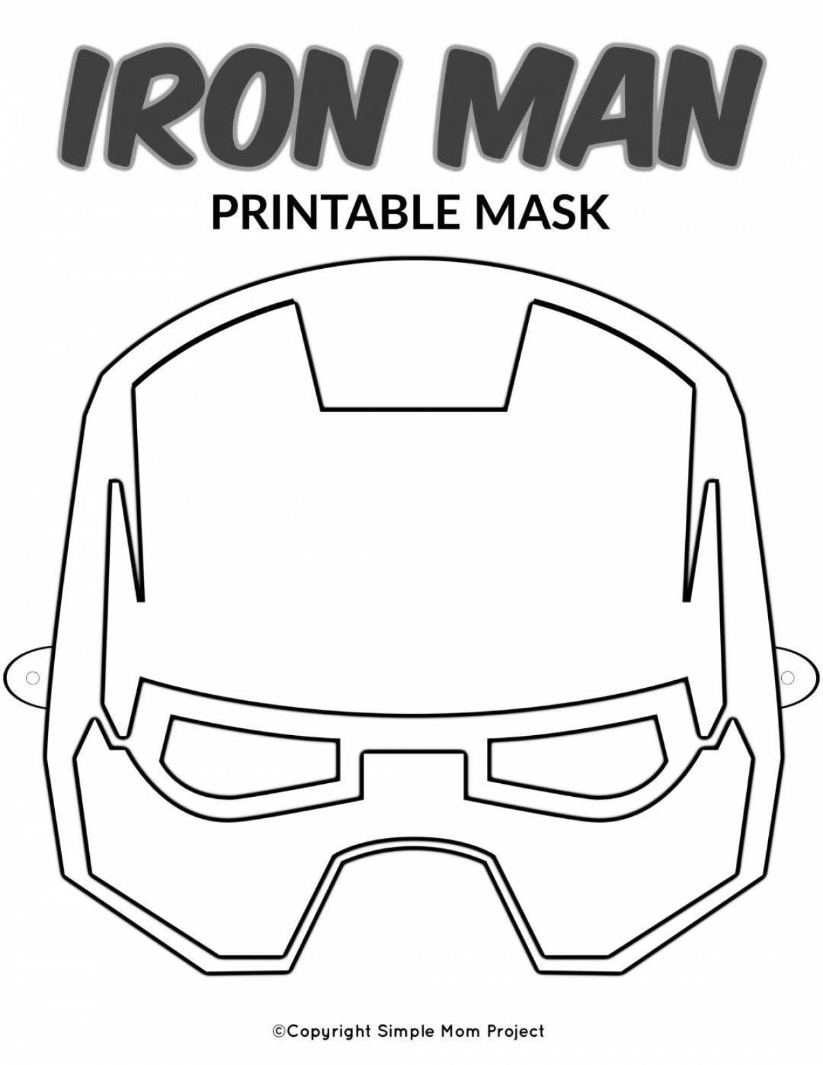 Iron man's dazzling mask coloring book