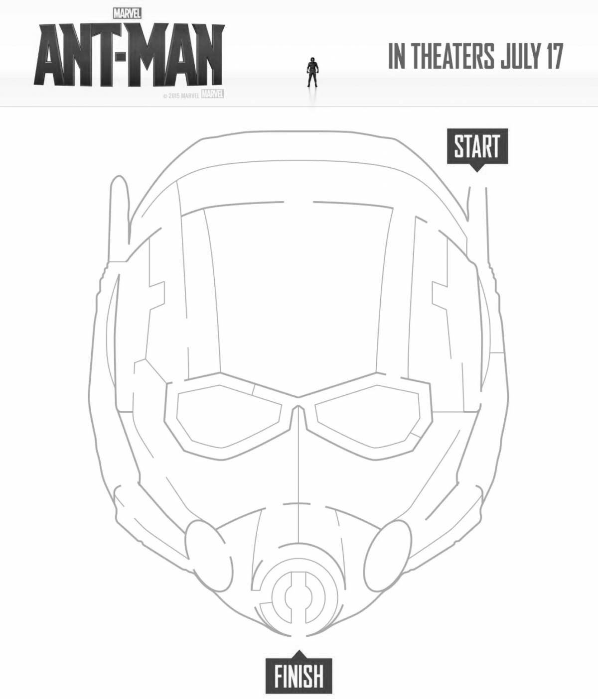 Coloring page adorable iron man mask