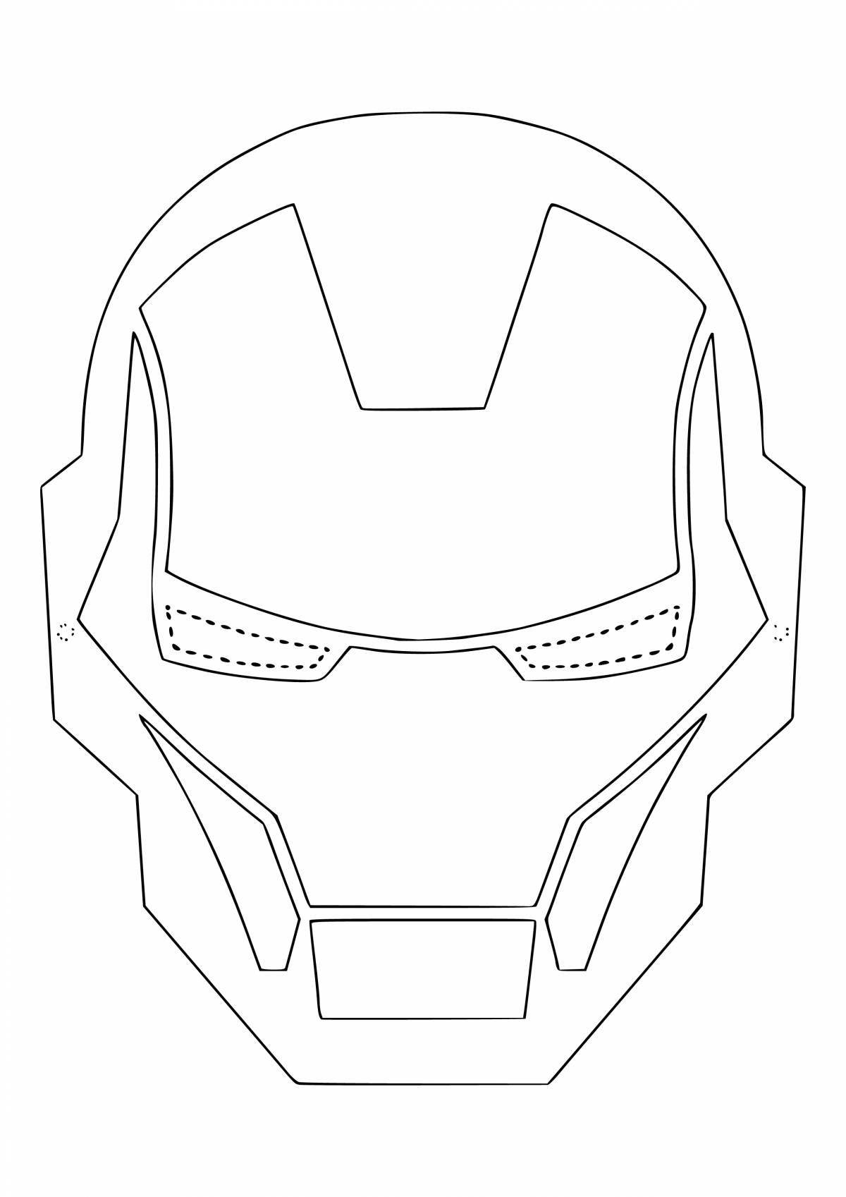Coloring live mask of iron man
