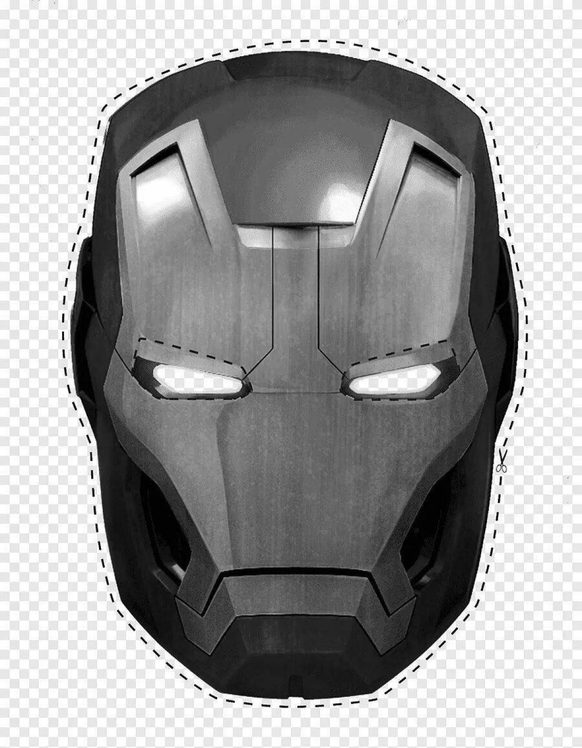 Coloring iron man dynamic mask
