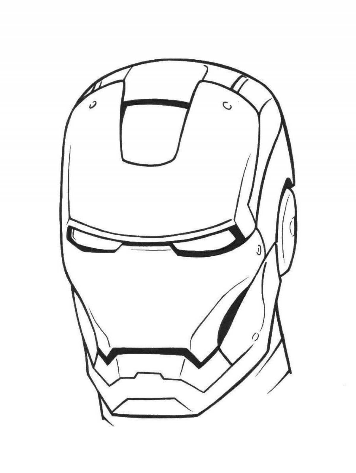 Coloring creative iron man mask