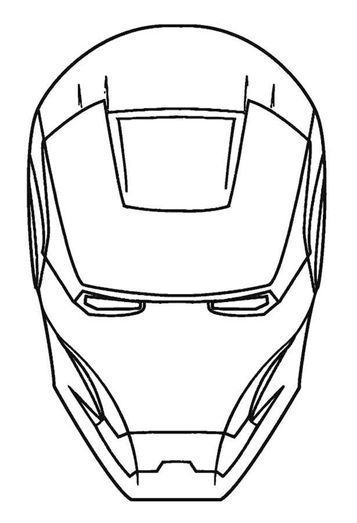 Coloring iron man mask with imagination
