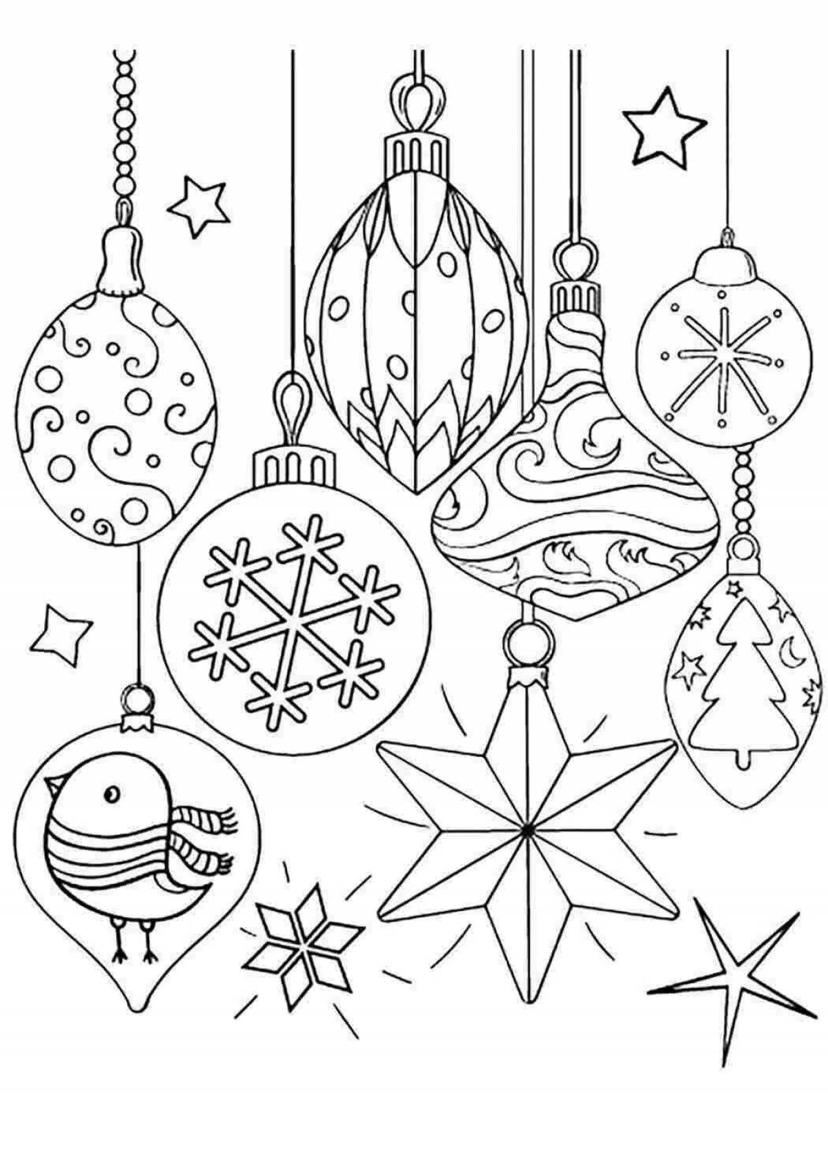 Coloring book exquisite Christmas ball toy