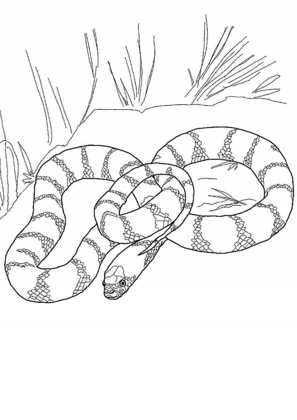 Раскраска величественная баджовская синяя змея