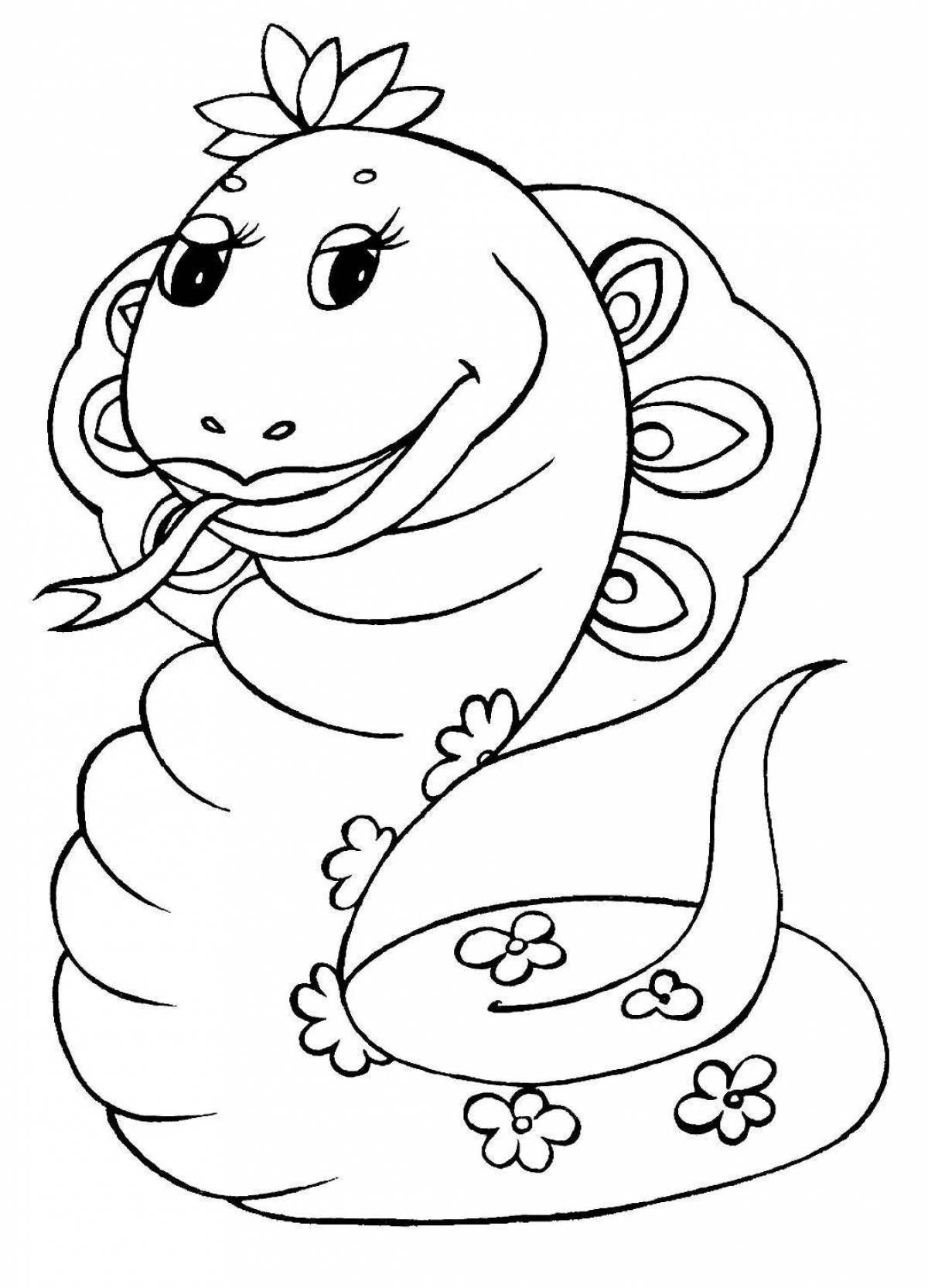 Great Budge blue snake coloring book