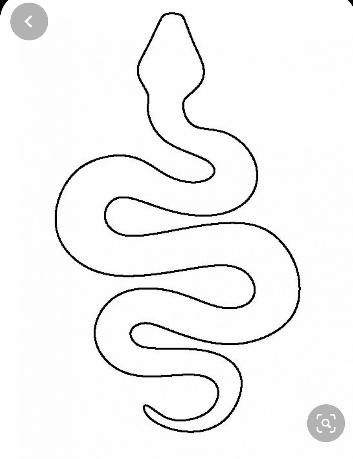 Generous Budge blue snake coloring page