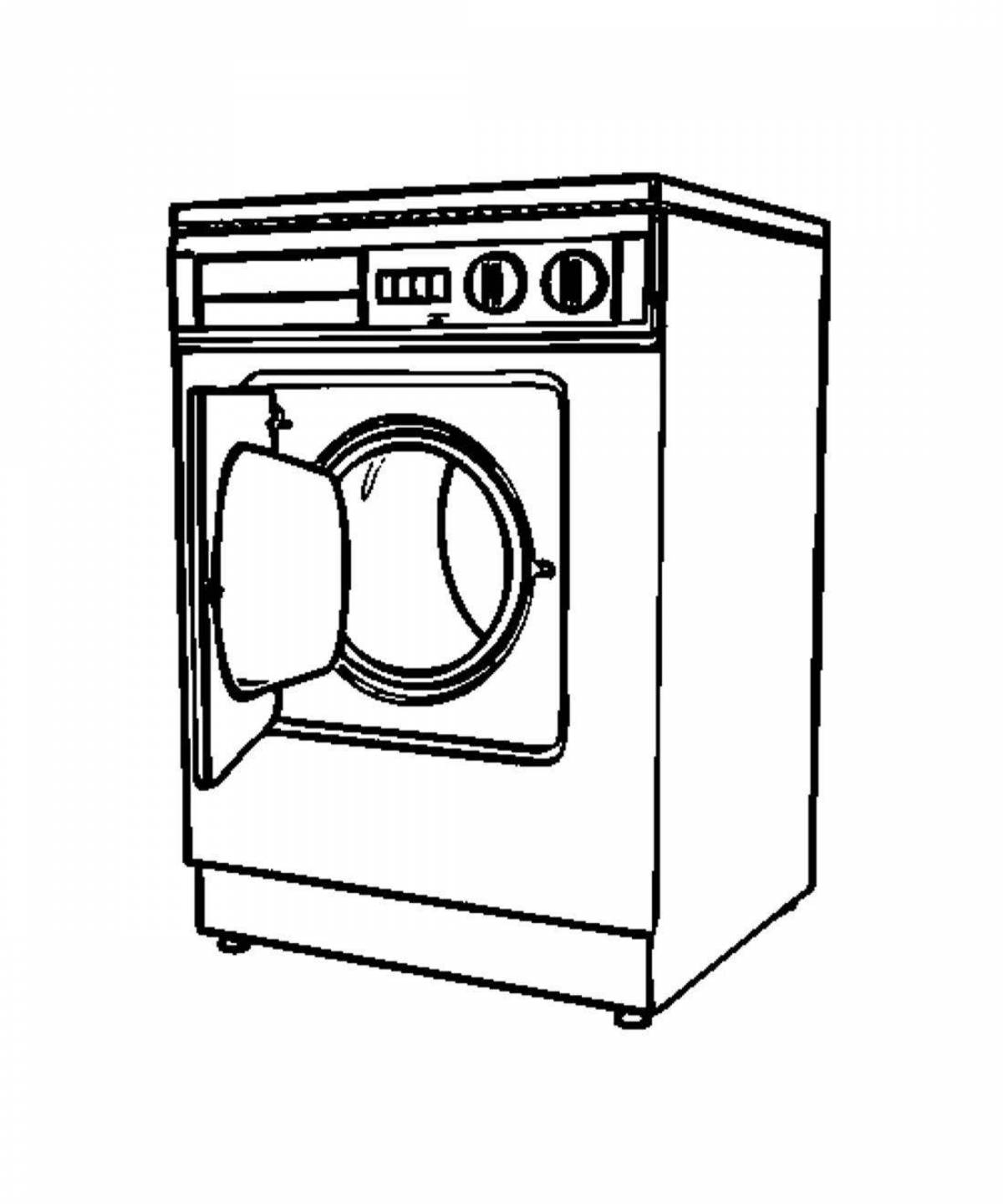 Photo Playful furniture, household appliances, coloring book