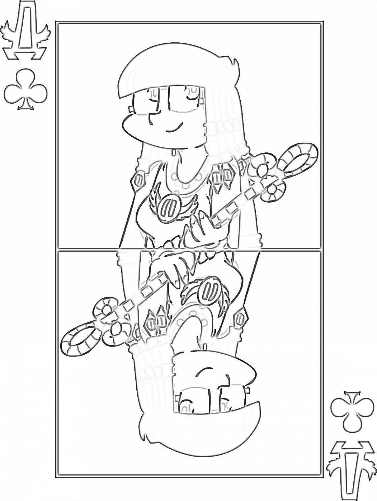 Imaginative comic 13 cards coloring page