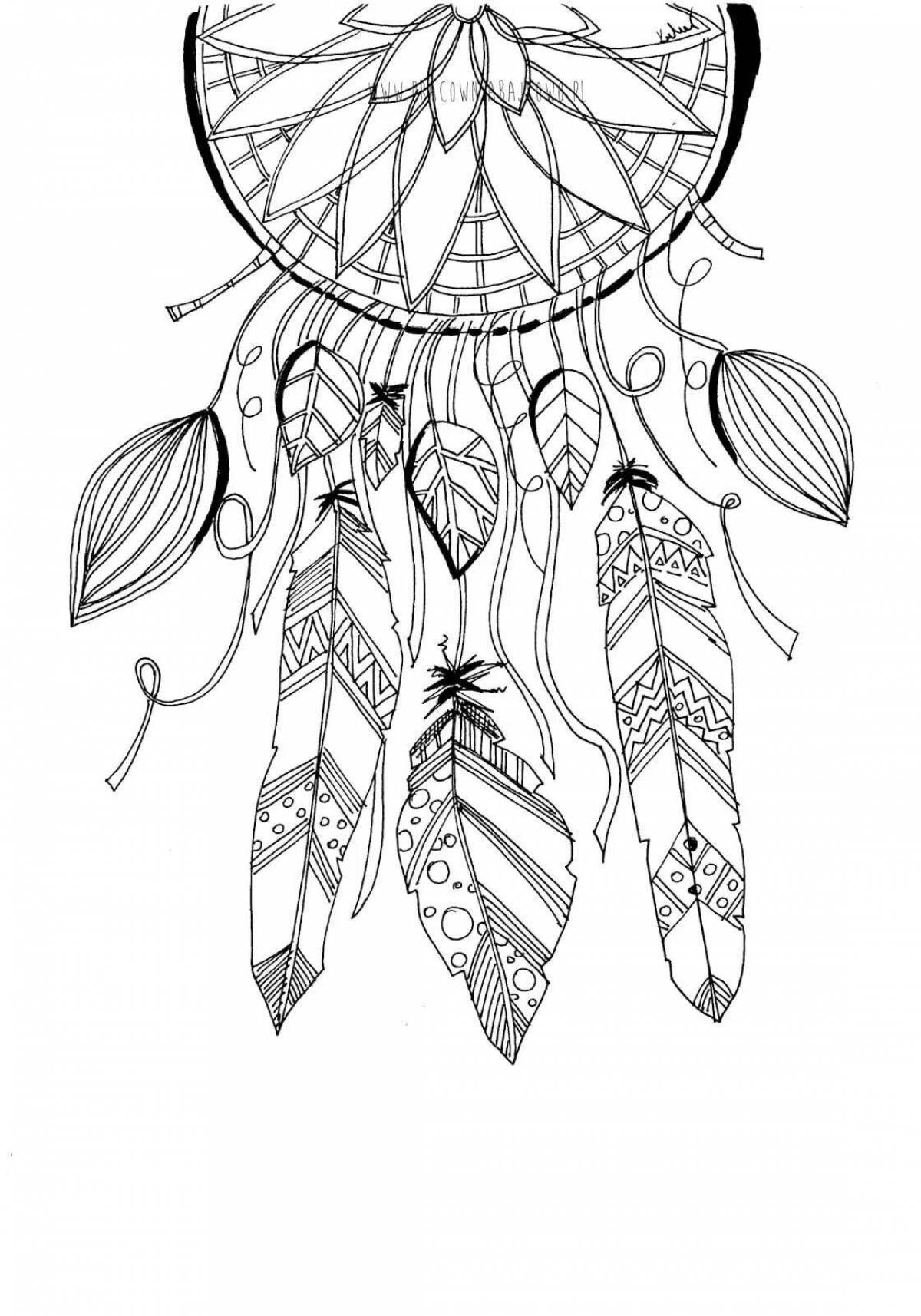 Animated coloring antistress dream catcher