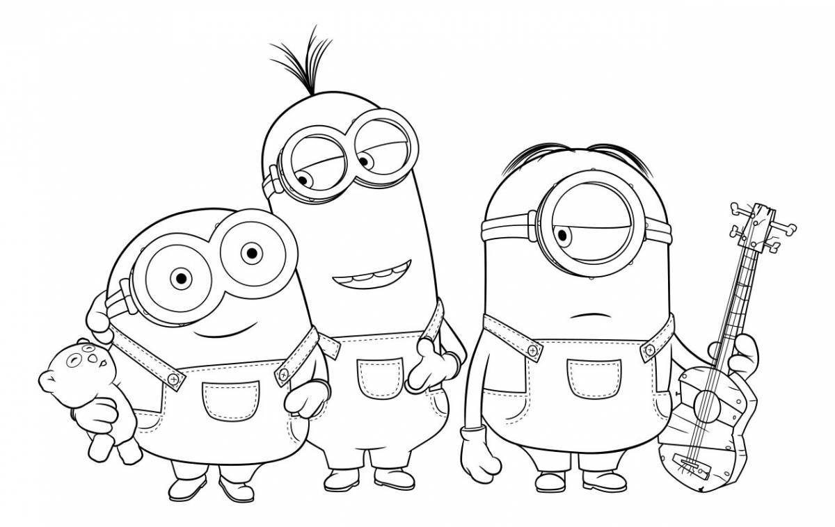 Playful coloring despicable me 2