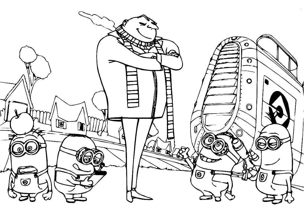 Charming coloring despicable me 2