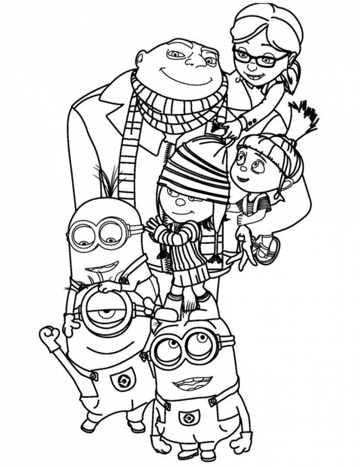 Sweet despicable me 2 coloring book