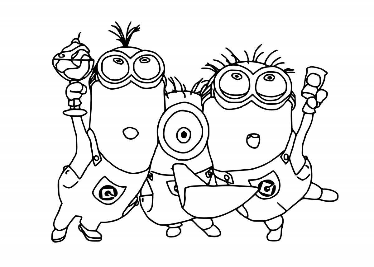 Exciting coloring book despicable me 2