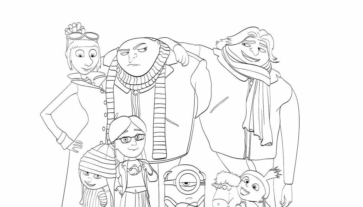 Despicable me 2 glitter coloring book