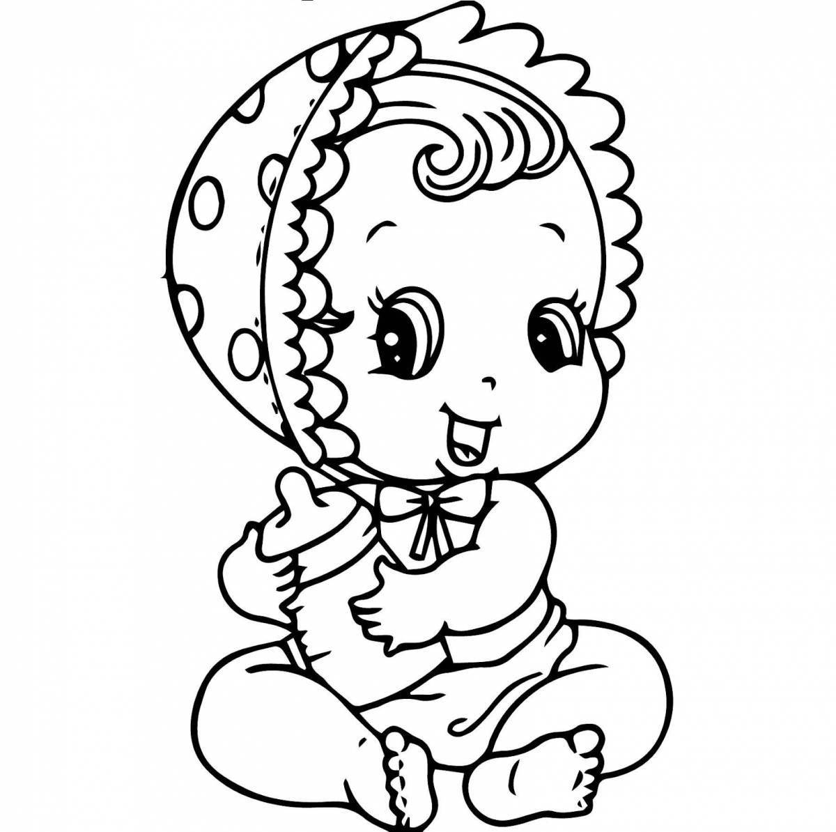 Sweet coloring dolls for babies