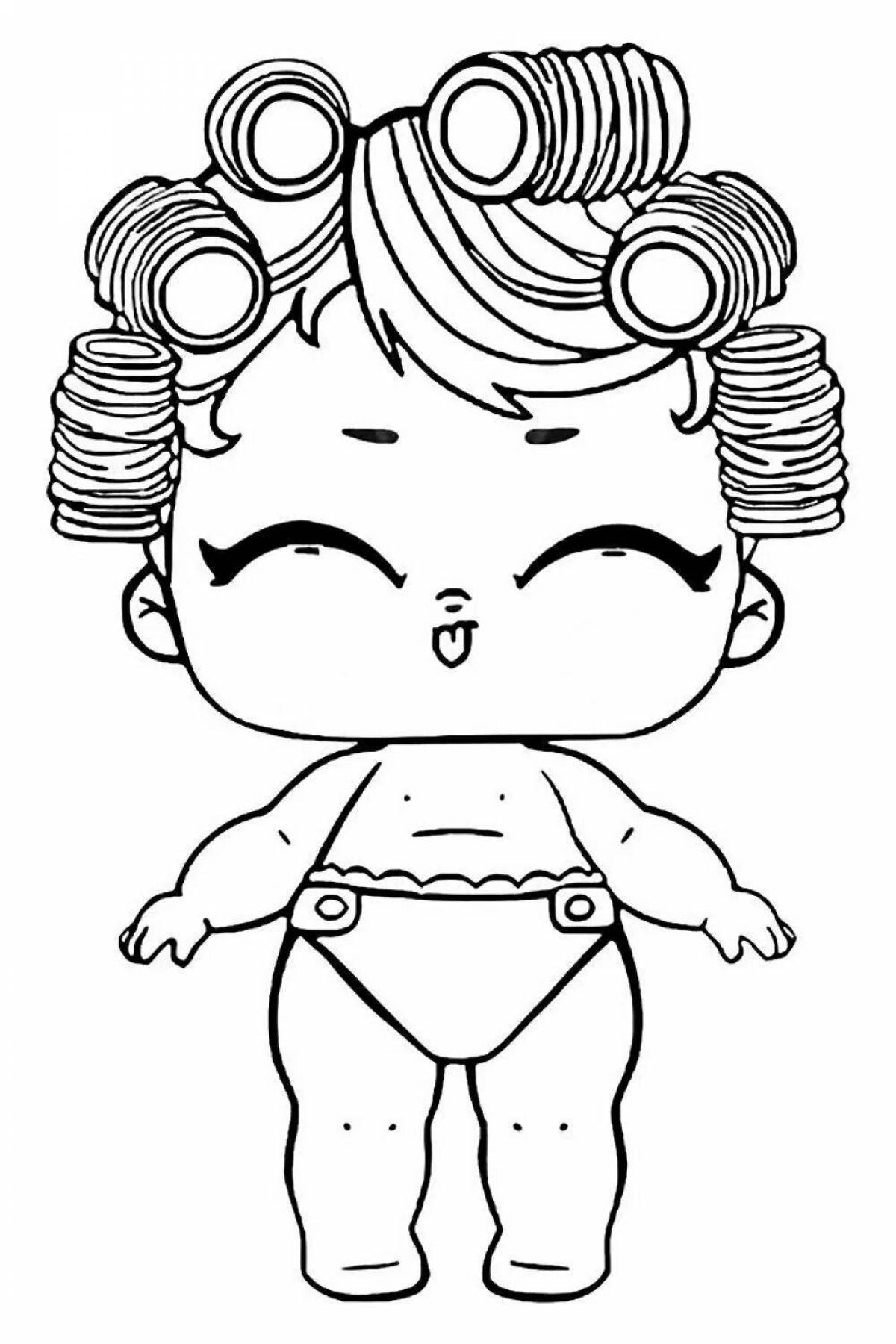 Cute coloring dolls for babies