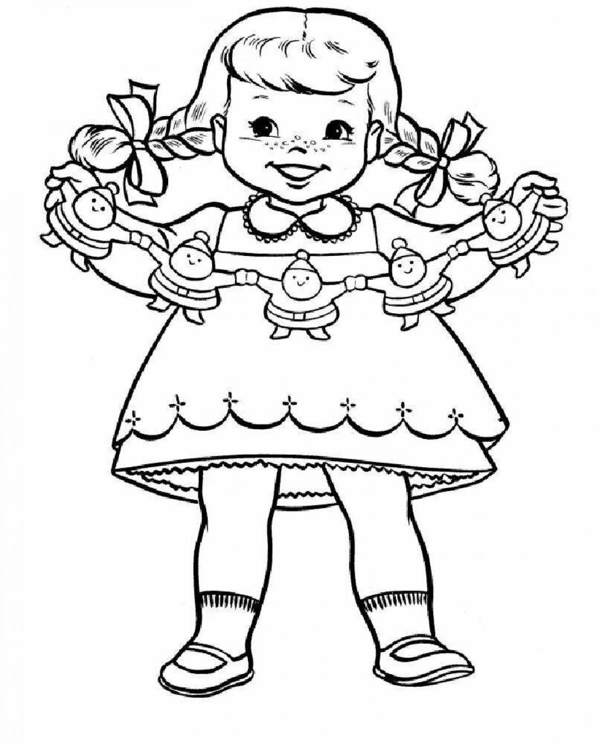 Radiant baby dolls coloring pages