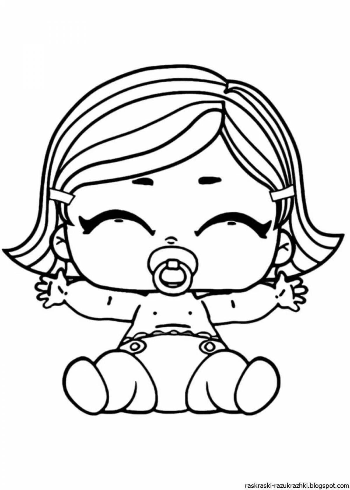 Fluffy doll coloring pages