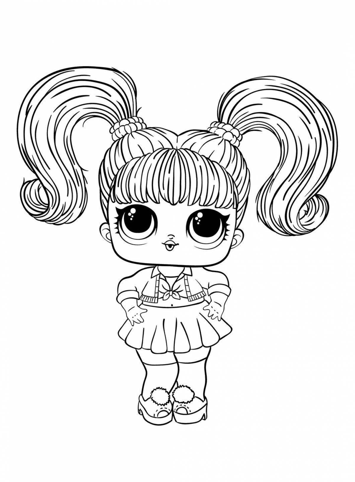 Snuggly coloring page baby dolls