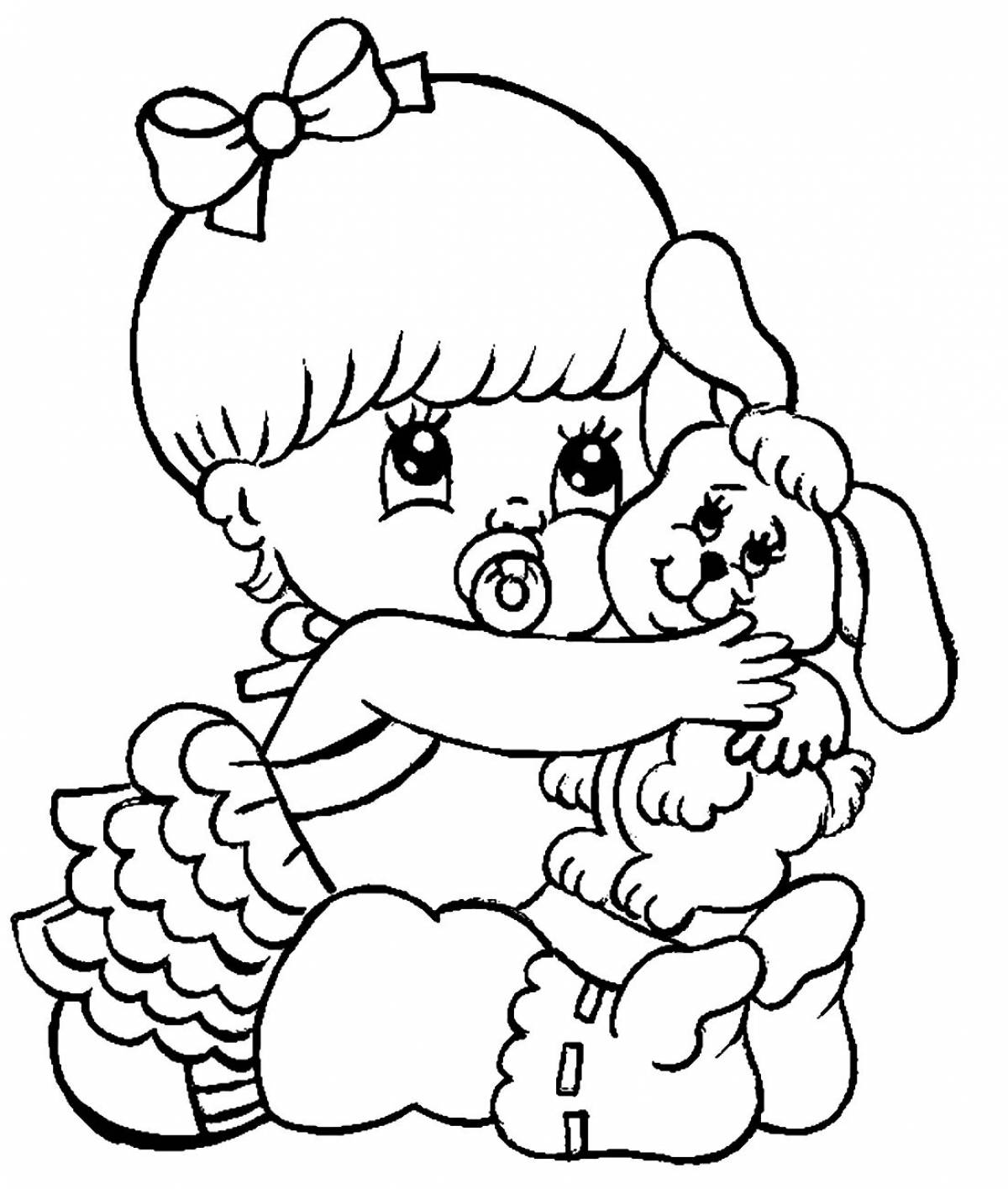 Gorgeous coloring pages for dolls