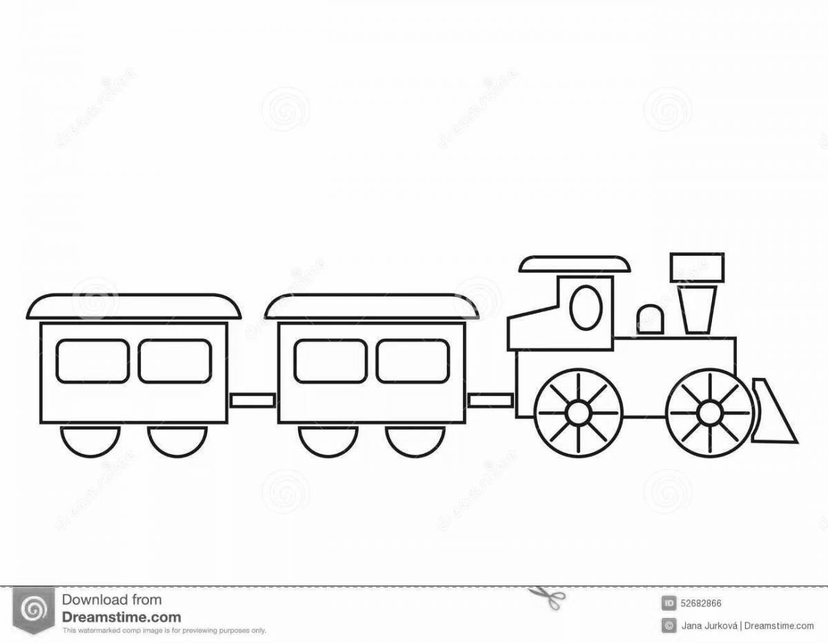 Animated train without wheels