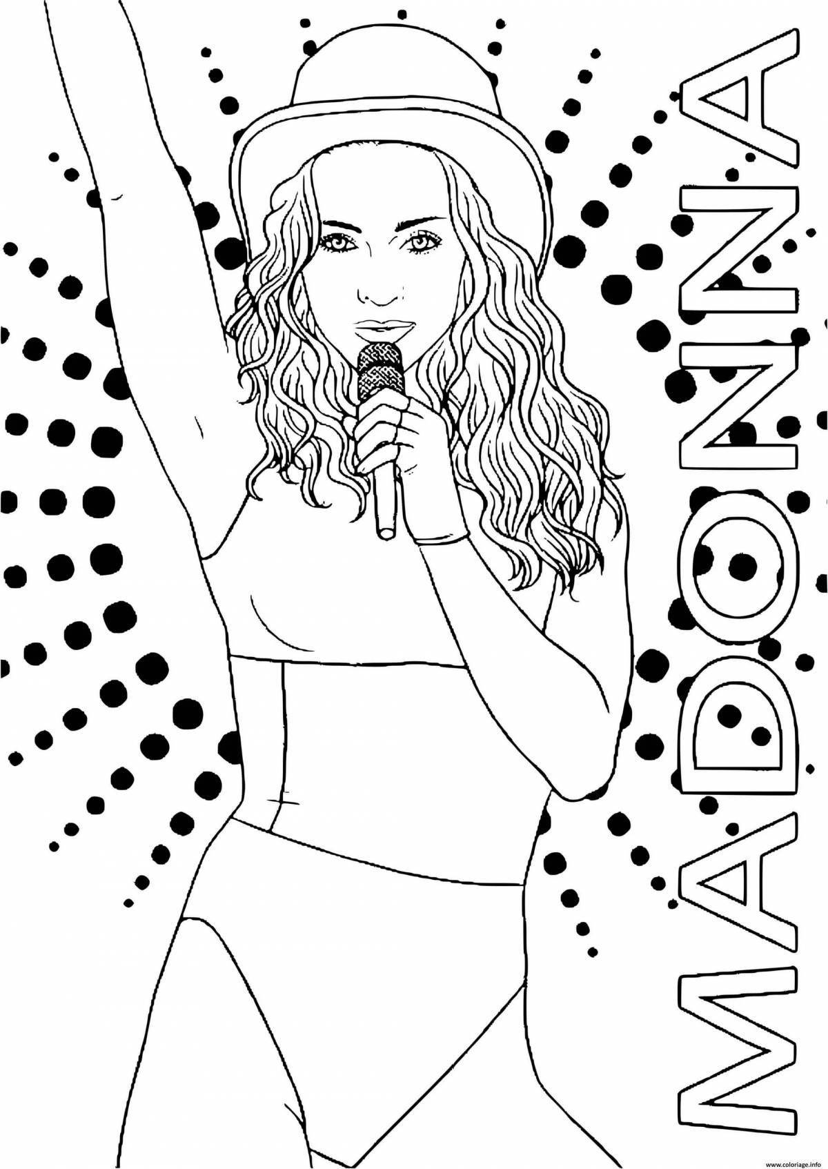 Photo Charming singer coloring book for kids