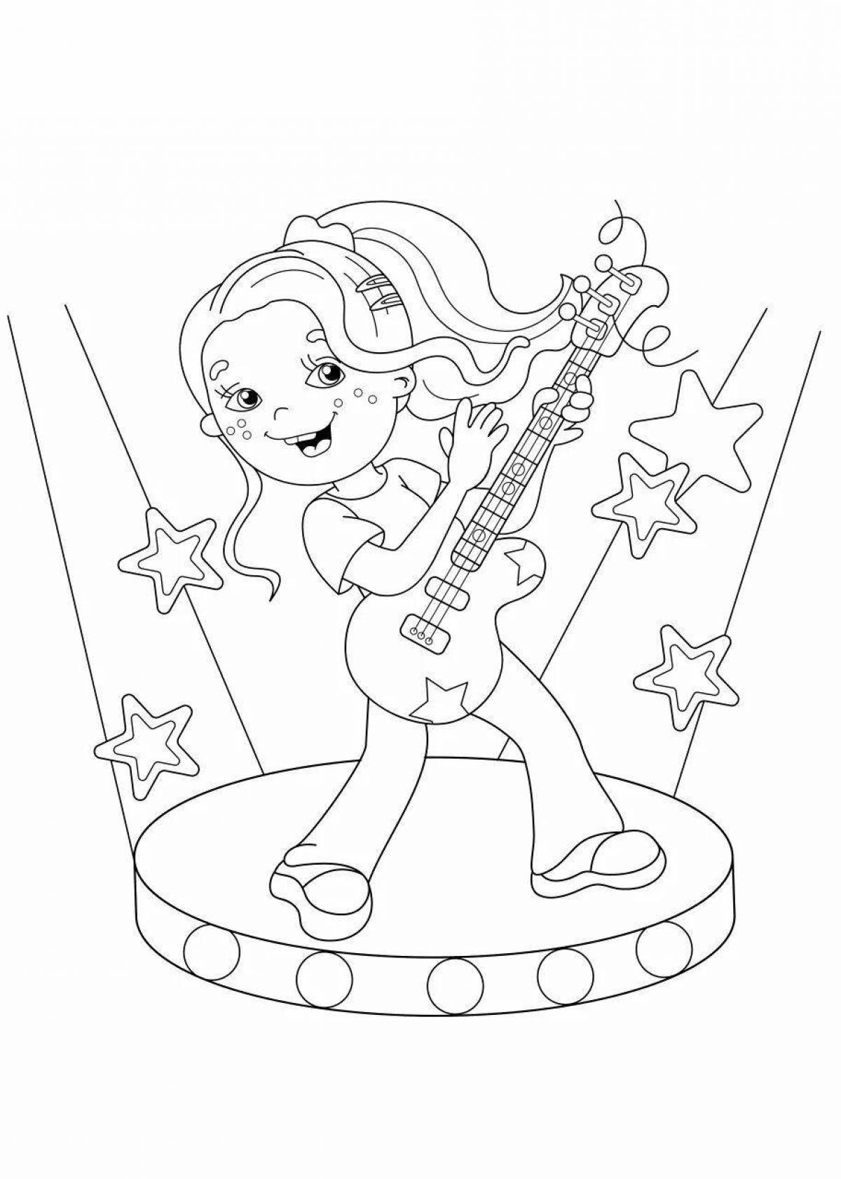 Live singer coloring pages for kids